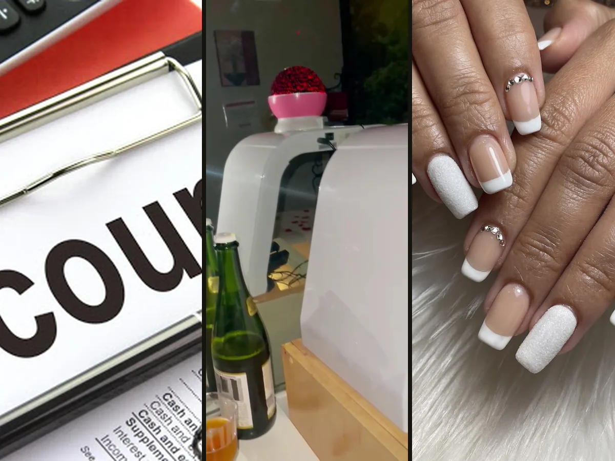 Nail care stations with polished tools